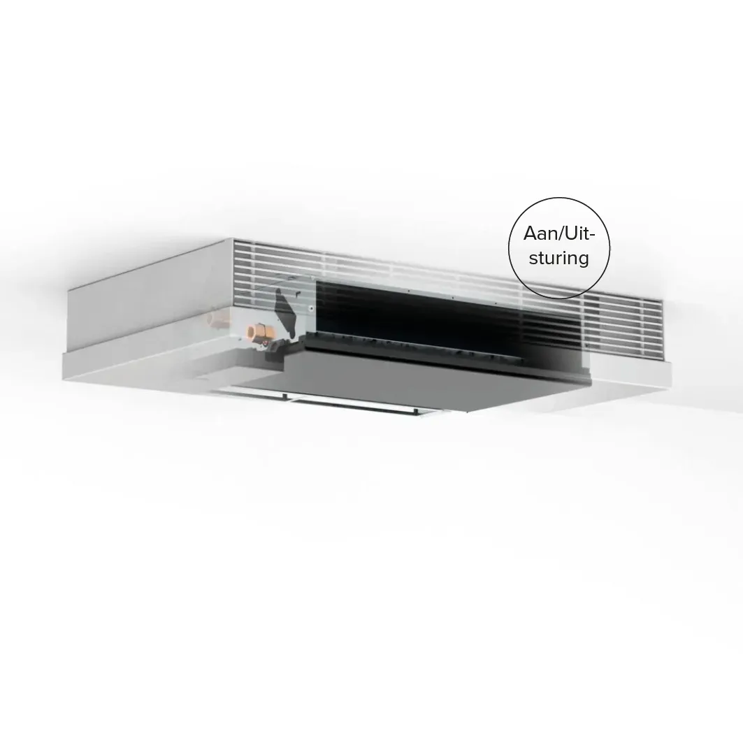 Jaga - Briza 12 Plafondmodel - Aan Uit - 4 Pijps - 410x750mm - 1336 Watt - Zandstraalgrijs